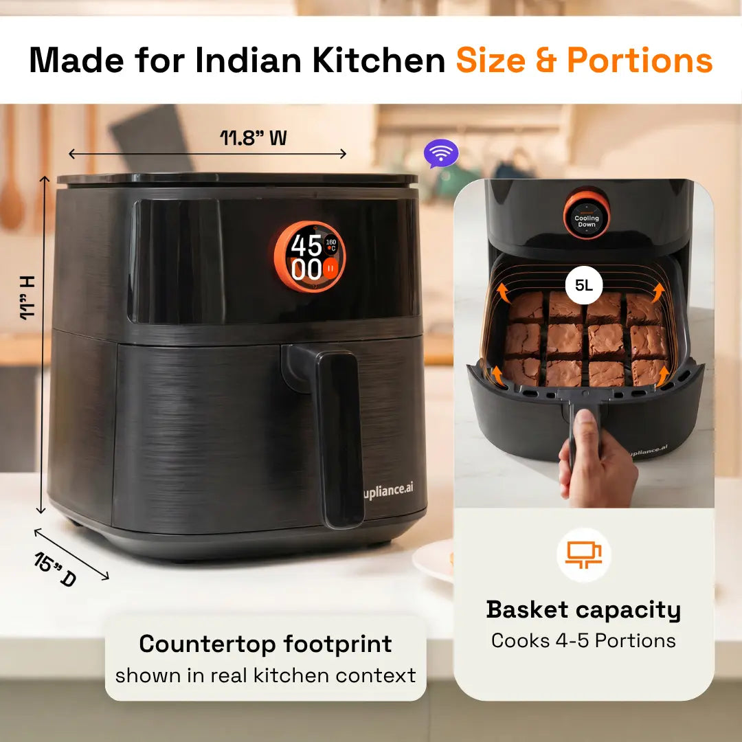 Upliance Smart Air Fryer - 5L | Powered by UpAI