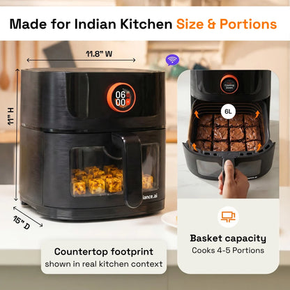 Upliance Smart Air Fryer - 6L | Powered by UpAI