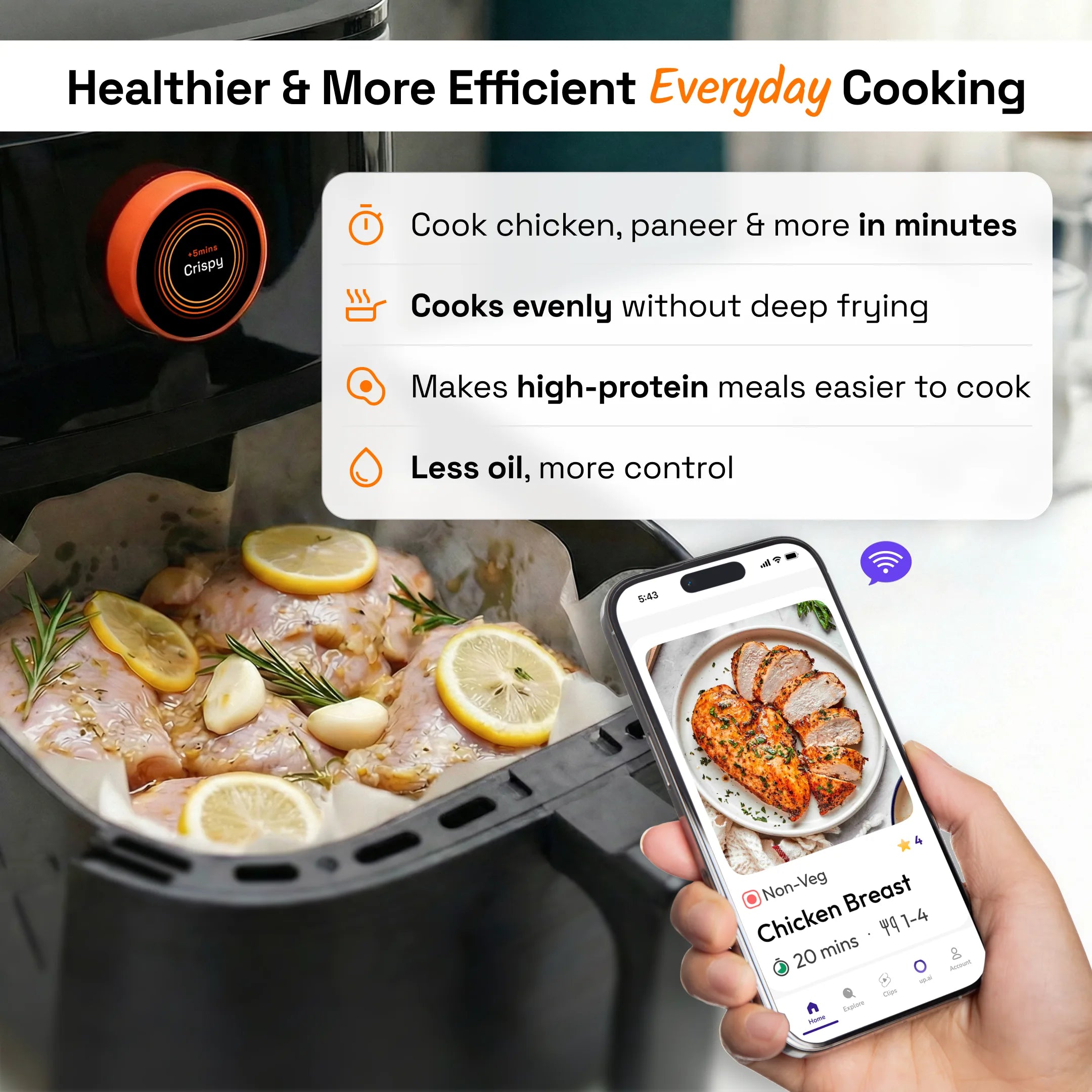Upliance Air Fryer - 5L | World&