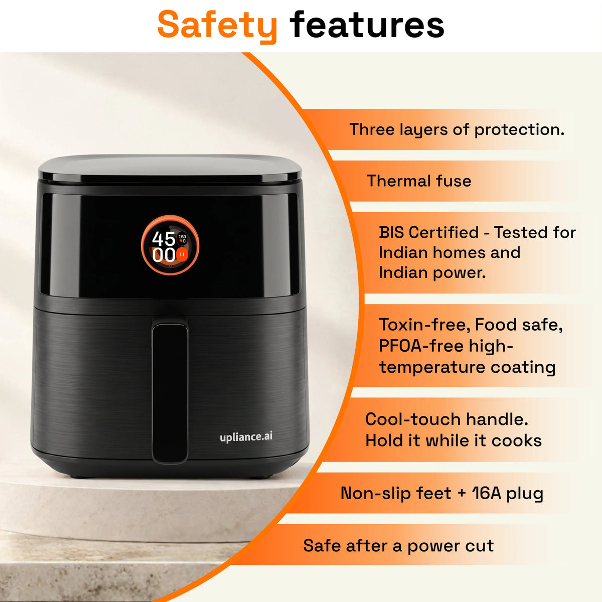 Upliance Smart Air Fryer - 5L | Powered by UpAI