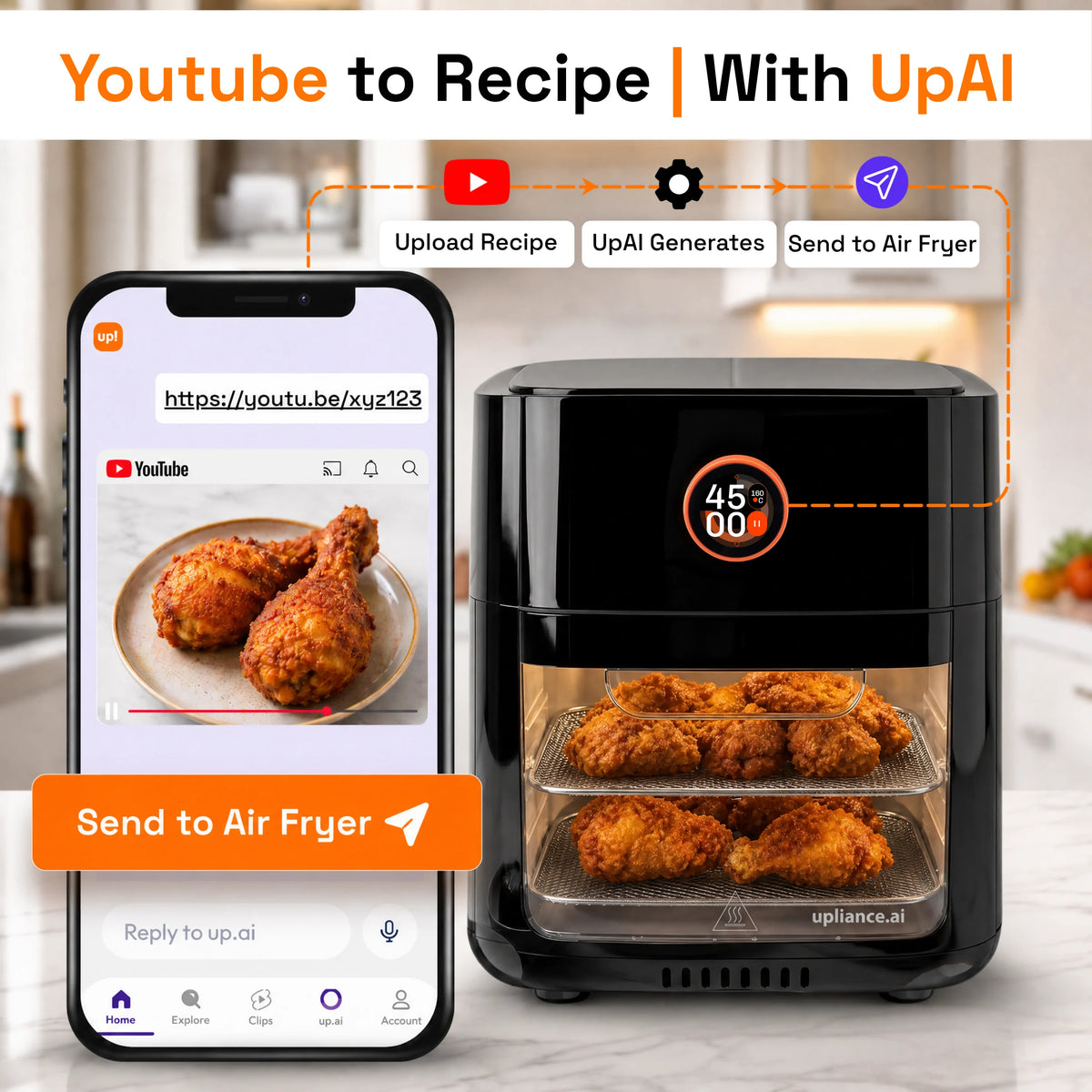 Upliance Air Fryer Oven - 12L | Powered by UpAI