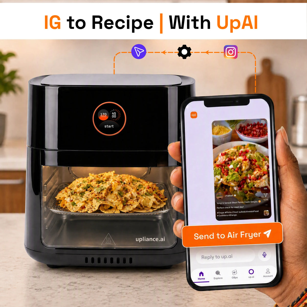 Upliance Air Fryer Oven - 12L | Powered by UpAI