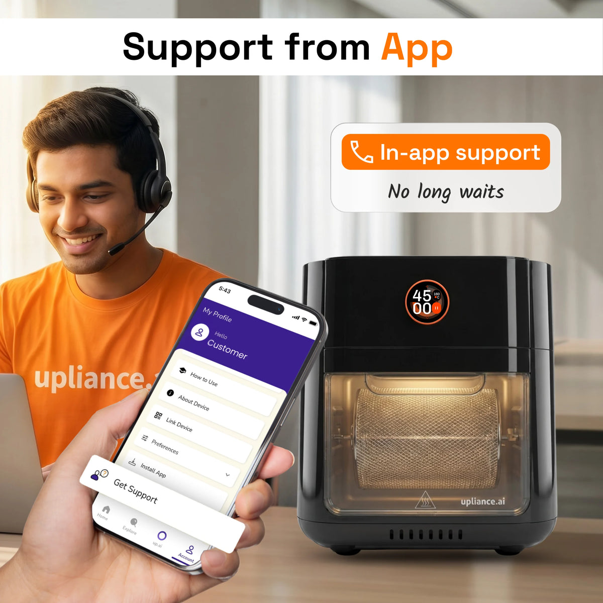 Upliance Air Fryer Oven - 12L | Powered by UpAI