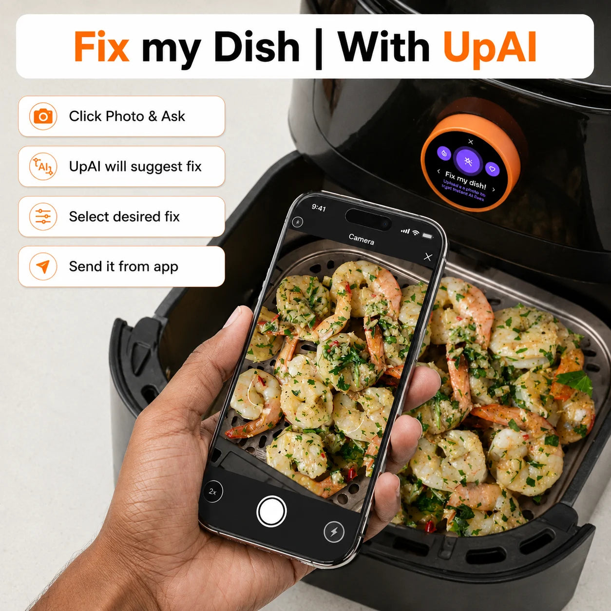 Upliance Smart Air Fryer - 5L | Powered by UpAI