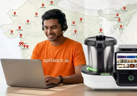 An upliance support agent with a headset